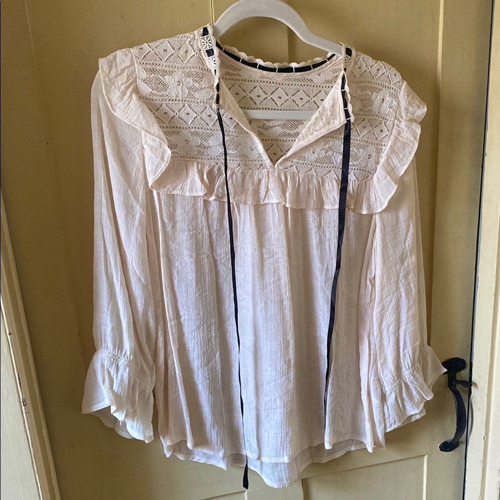 Women's Cream Lace Blouse